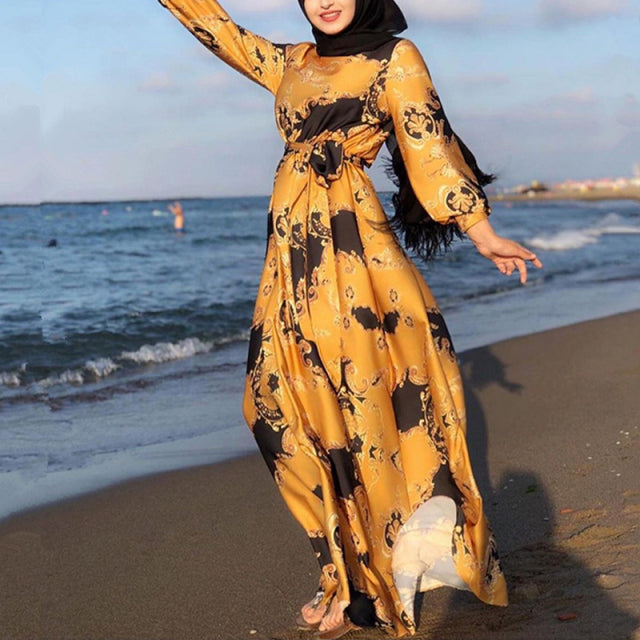 Bohemian Marocain Long Dress