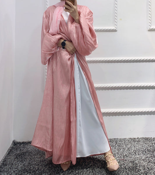 Satin Puff Kimono Abaya